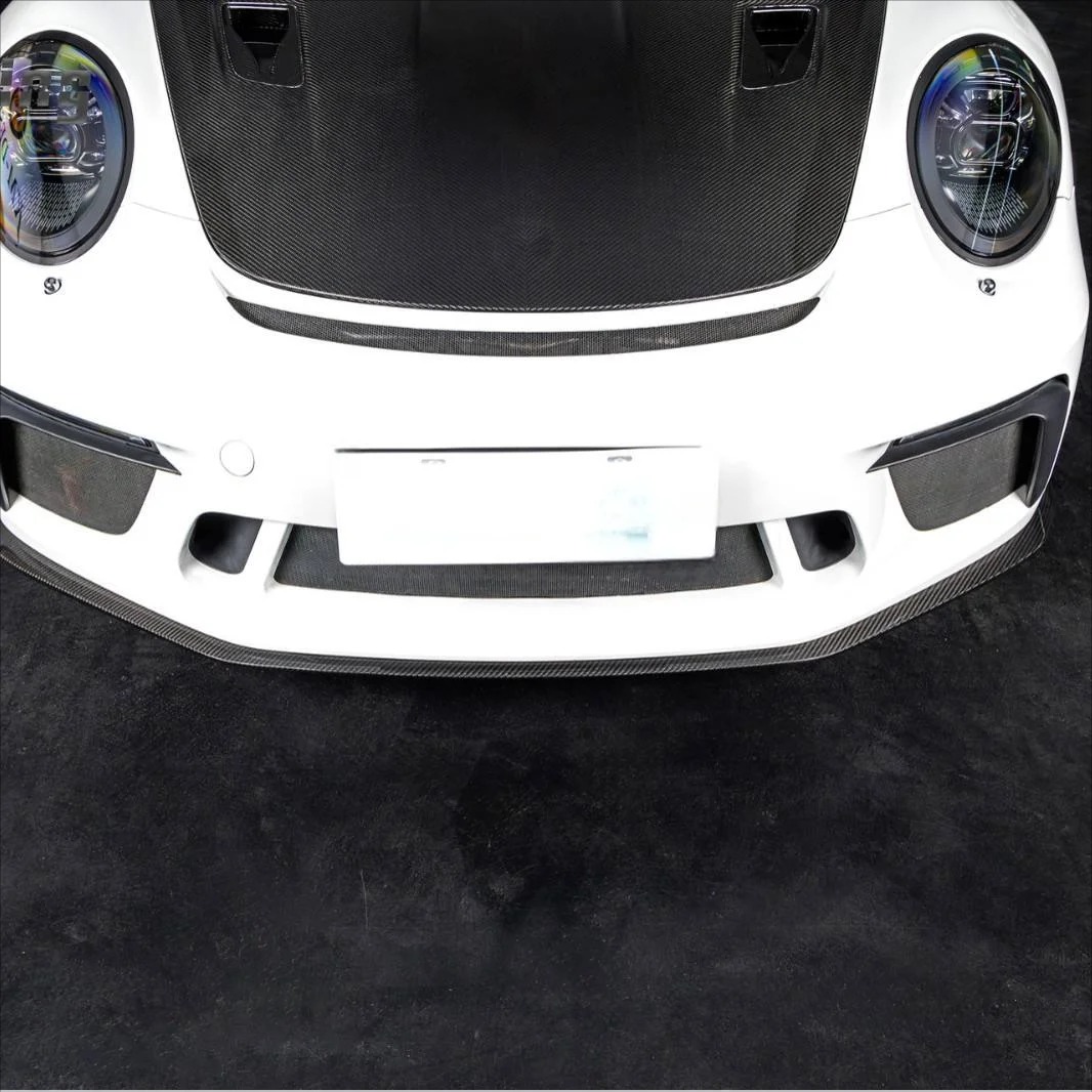 High Quality Dry Carbon Fiber Front Lip Bumper for 911 Carrera 2017-2019 Upgrade GT3 Style Body Kit Auto Parts Hot Sale